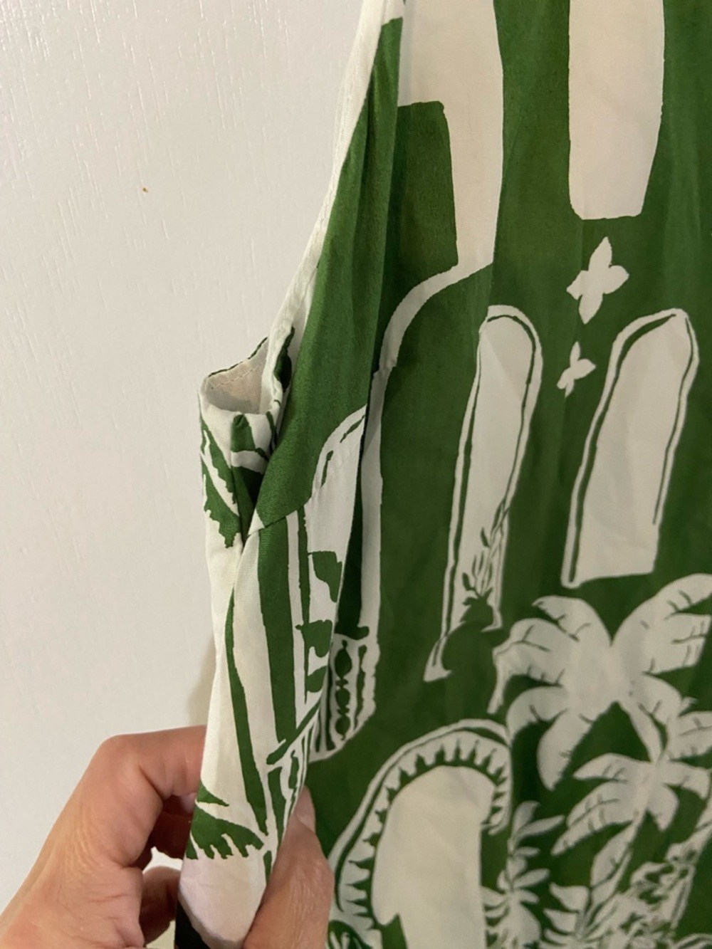 Lily & Me Green and White Sleeveless Midi Dress - Picture 7 of 8